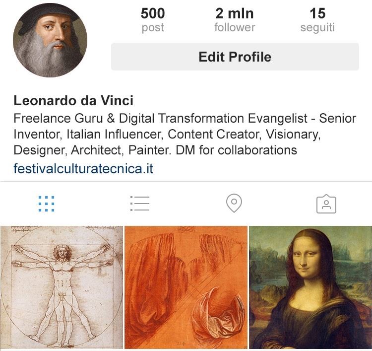 Instagram-Feed-Leonardo-da-Vinci