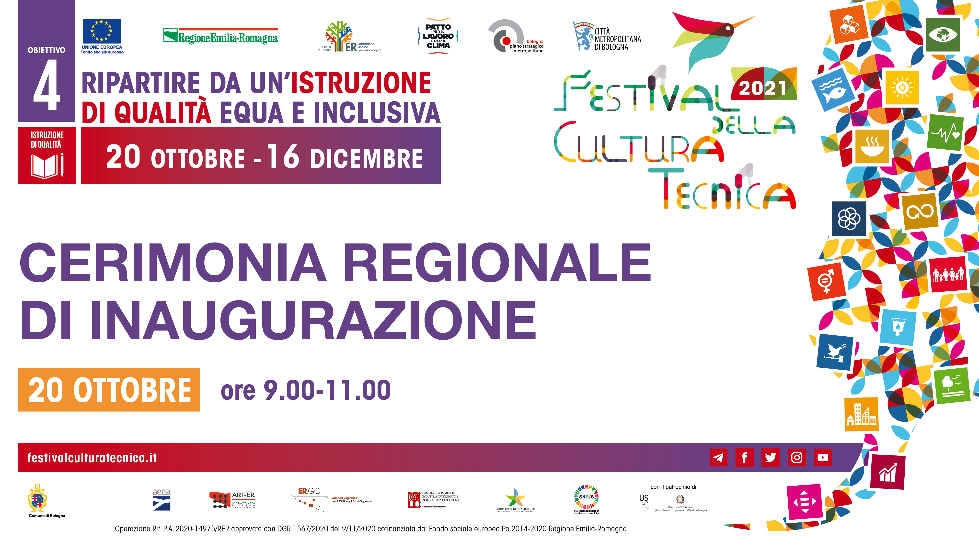Segui la diretta streaming della cerimonia regionale di inaugurazione del Festival Cultura Tecnica 2021